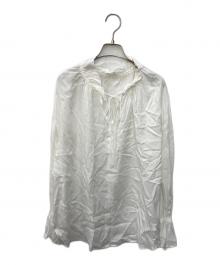 Noble（ノーブル）の古着「2WAYストリングスラッフルLSブラウス」｜ホワイト