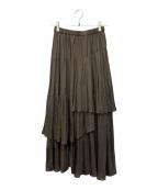 Nobleノーブル）の古着「ランダムティアードロングスカート」｜ブラウン