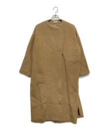 DEUXIEME CLASSE（ドゥーズィエム クラス）の古着「Beaverノーカラーオーバーコート」｜キャメル