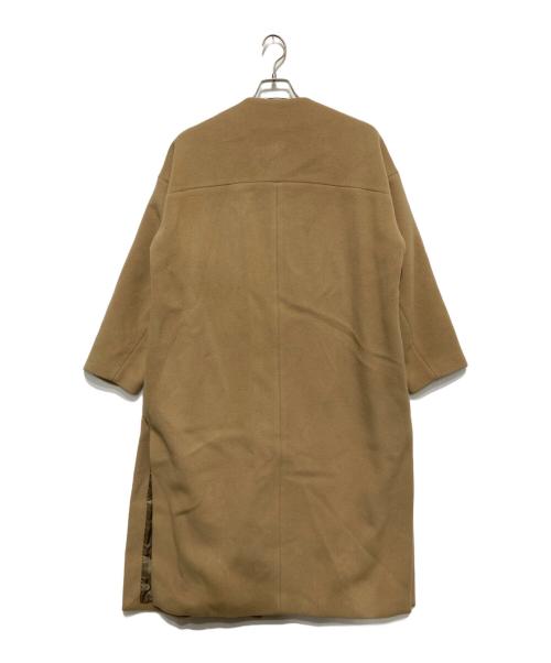 DEUXIEME CLASSE（ドゥーズィエム クラス）Deuxieme Classe (ドゥーズィエム クラス) Beaverノーカラーオーバーコート キャメル サイズ:不明の古着・服飾アイテム
