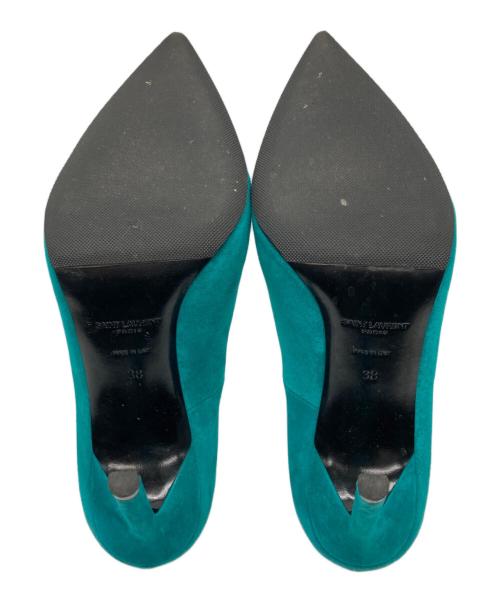 Saint Laurent Paris（サンローランパリ）Saint Laurent Paris (サンローランパリ) スウェードパンプス ブルー サイズ:SIZE38の古着・服飾アイテム
