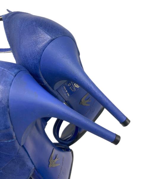 ALEXANDER McQUEEN（アレキサンダーマックイーン）ALEXANDER McQUEEN (アレキサンダーマックイーン) オープントゥストラップサンダル ブルー サイズ:SIZE 37の古着・服飾アイテム