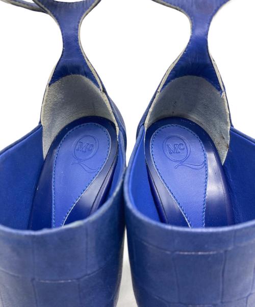ALEXANDER McQUEEN（アレキサンダーマックイーン）ALEXANDER McQUEEN (アレキサンダーマックイーン) オープントゥストラップサンダル ブルー サイズ:SIZE 37の古着・服飾アイテム