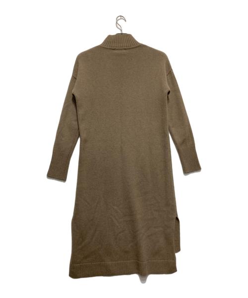 BARNEYS NEWYORK（バーニーズ・ニューヨーク）BARNEYS NEWYORK (バーニーズ・ニューヨーク) カシミヤハイネックワンピース ベージュ サイズ:Freeの古着・服飾アイテム