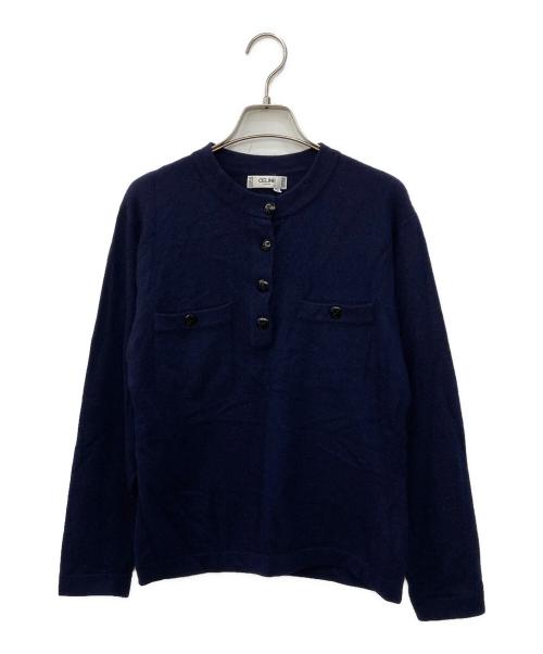 CELINE（セリーヌ）CELINE (セリーヌ) カシミヤニット ネイビー サイズ:SIZE 40の古着・服飾アイテム