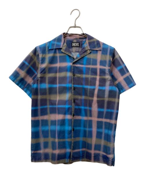 DIESEL（ディーゼル）DIESEL (ディーゼル) S-FRANK-CHECK シャツ ブルー サイズ:38の古着・服飾アイテム