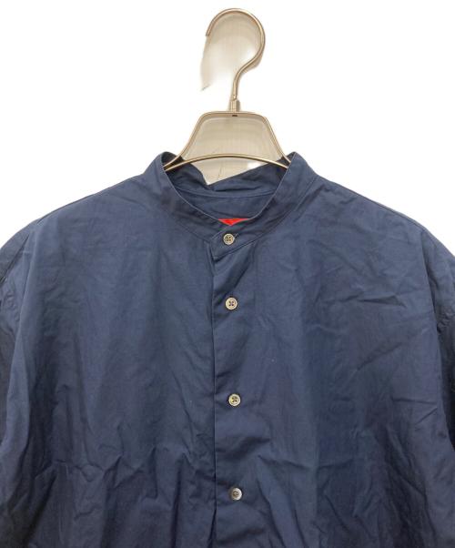 5525gallery（ゴーゴーニーゴーギャラリー）5525gallery (ゴーゴーニーゴーギャラリー) バンドカラー半袖シャツ ネイビー サイズ:Mの古着・服飾アイテム