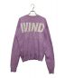 WIND AND SEA (ウィンダンシー) ロゴ ジャガード シルク ブレンド ニット パープル サイズ:S：7000円