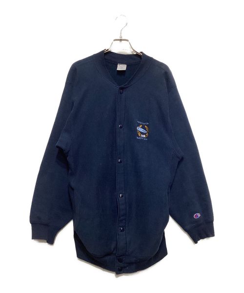 Champion REVERSE WEAVE（チャンピオン リバース ウィーブ）Champion REVERSE WEAVE (チャンピオン リバース ウィーブ) 90’s スナップパッチカーディガン ネイビー サイズ:Lの古着・服飾アイテム