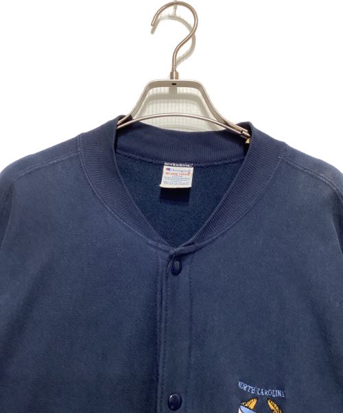 Champion REVERSE WEAVE（チャンピオン リバース ウィーブ）Champion REVERSE WEAVE (チャンピオン リバース ウィーブ) 90’s スナップパッチカーディガン ネイビー サイズ:Lの古着・服飾アイテム