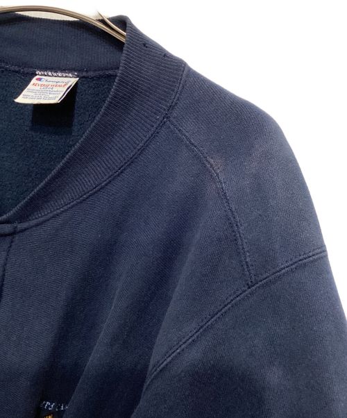 Champion REVERSE WEAVE（チャンピオン リバース ウィーブ）Champion REVERSE WEAVE (チャンピオン リバース ウィーブ) 90’s スナップパッチカーディガン ネイビー サイズ:Lの古着・服飾アイテム