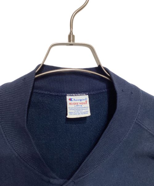 Champion REVERSE WEAVE（チャンピオン リバース ウィーブ）Champion REVERSE WEAVE (チャンピオン リバース ウィーブ) 90’s スナップパッチカーディガン ネイビー サイズ:Lの古着・服飾アイテム