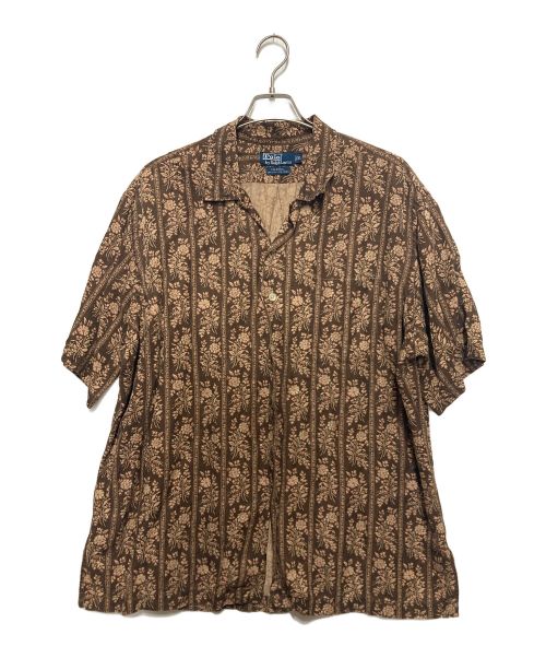 POLO RALPH LAUREN（ポロ・ラルフローレン）POLO RALPH LAUREN (ポロ・ラルフローレン) CALDWELL 総柄シャツ ブラウン サイズ:XLの古着・服飾アイテム