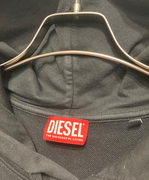 DIESEL（ディーゼル）DIESEL (ディーゼル) プリントパーカー ブラック サイズ:XLの古着・服飾アイテム