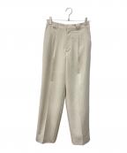 Spick and Spanスピック＆スパン）の古着「ポリエステルツイルタックパンツ」｜ベージュ