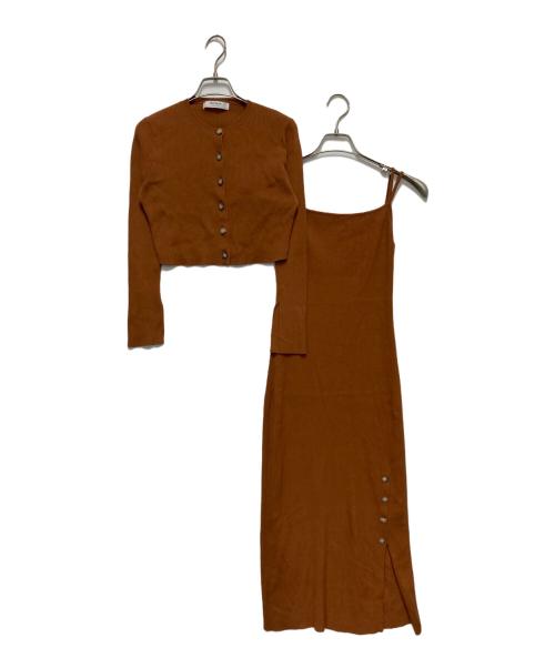HER LIP TO（ハーリップトゥ）HER LIP TO (ハーリップトゥ) セットアップワンピース ブラウン サイズ:Sの古着・服飾アイテム
