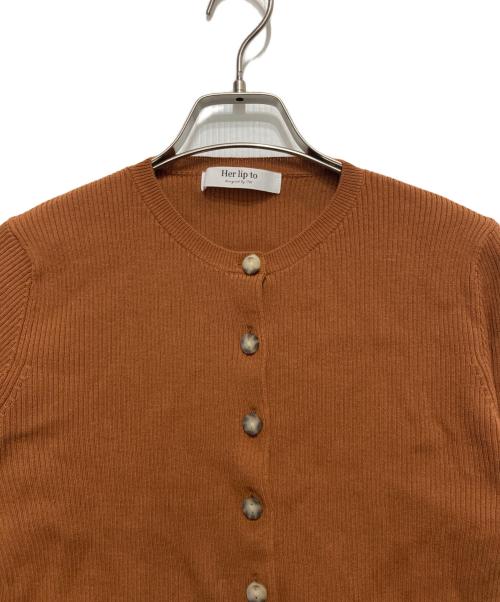 HER LIP TO（ハーリップトゥ）HER LIP TO (ハーリップトゥ) セットアップワンピース ブラウン サイズ:Sの古着・服飾アイテム