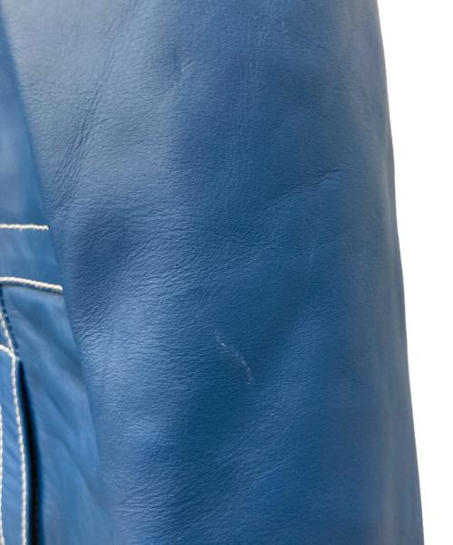 DIESEL（ディーゼル）DIESEL (ディーゼル) L-CALE レザージャケット ブルー サイズ:Sの古着・服飾アイテム