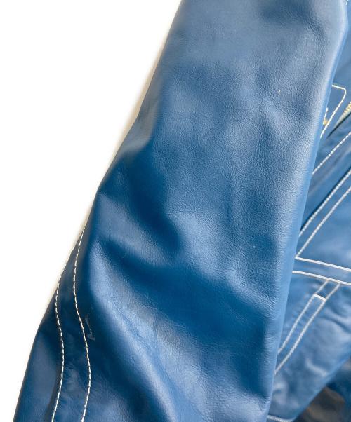 DIESEL（ディーゼル）DIESEL (ディーゼル) L-CALE レザージャケット ブルー サイズ:Sの古着・服飾アイテム