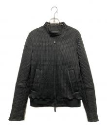 EMPORIO ARMANI（エンポリオ アルマーニ）の古着「ラムレザージャケット」｜ブラック
