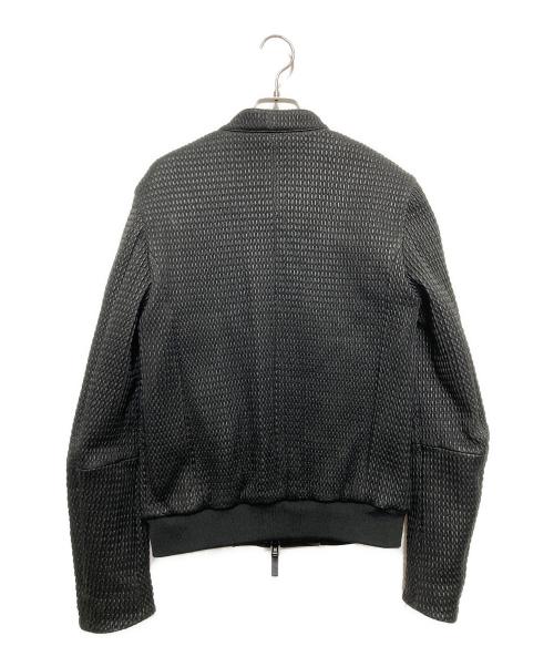 EMPORIO ARMANI（エンポリオ アルマーニ）EMPORIO ARMANI (エンポリオアルマーニ) ラムレザージャケット ブラック サイズ:SIZE 46の古着・服飾アイテム