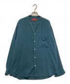 MAISON SPECIALメゾンスペシャル）の古着「ハイツイストドライVネックスキッパーシャツ」｜ブルー