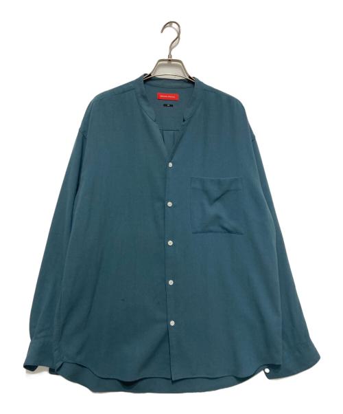 MAISON SPECIAL（メゾンスペシャル）MAISON SPECIAL (メゾンスペシャル) ハイツイストドライVネックスキッパーシャツ ブルー サイズ:SIZE 46の古着・服飾アイテム