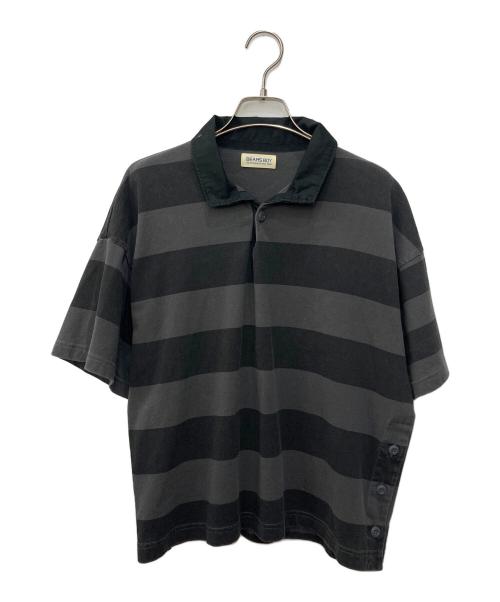 BEAMS BOY（ビームスボーイ）BEAMS BOY (ビームスボーイ) プリント ラグビージャージー ショート Tシャツ グレー サイズ:なしの古着・服飾アイテム