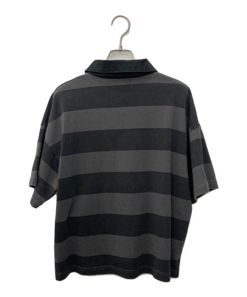 BEAMS BOY（ビームスボーイ）BEAMS BOY (ビームスボーイ) プリント ラグビージャージー ショート Tシャツ グレー サイズ:なしの古着・服飾アイテム