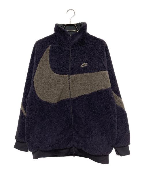 NIKE（ナイキ）NIKE (ナイキ) SWOOSH FULL ZIP JACKET パープル×ブラック サイズ:XXLの古着・服飾アイテム