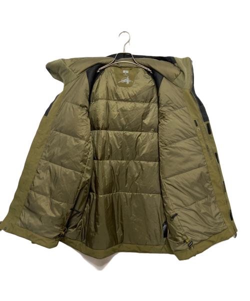 UNIQLO（ユニクロ）UNIQLO (ユニクロ) ハイブリットダウンジャケット カーキ×ブラック サイズ:XXLの古着・服飾アイテム