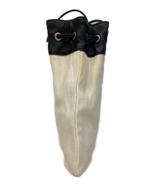 JIL SANDER+（ジルサンダープラス）JIL SANDER+ (ジルサンダープラス) ロゴプリント バケット クロスボディバッグ ホワイトの古着・服飾アイテム