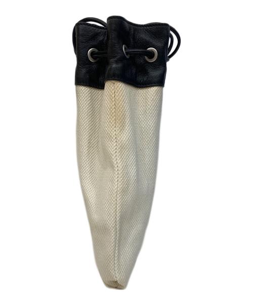 JIL SANDER+（ジルサンダープラス）JIL SANDER+ (ジルサンダープラス) ロゴプリント バケット クロスボディバッグ ホワイトの古着・服飾アイテム