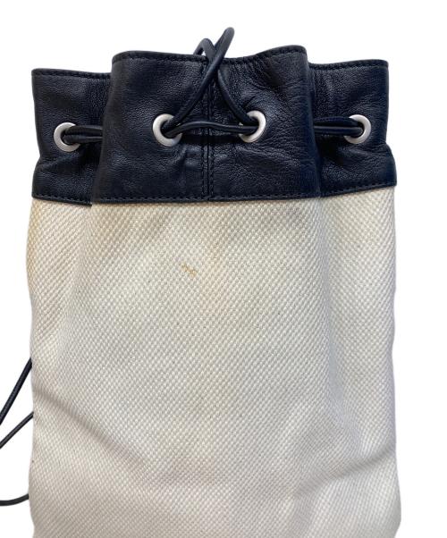 JIL SANDER+（ジルサンダープラス）JIL SANDER+ (ジルサンダープラス) ロゴプリント バケット クロスボディバッグ ホワイトの古着・服飾アイテム