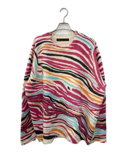 JUN NAKAYAMA（ジュンナカヤマ）JUN NAKAYAMA (ジュンナカヤマ) SUNNY DISTRESSED SWEATER マルチカラー サイズ:Sの古着・服飾アイテム