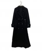 Ameriアメリ）の古着「ベルトフレアロングコート」｜ブラック