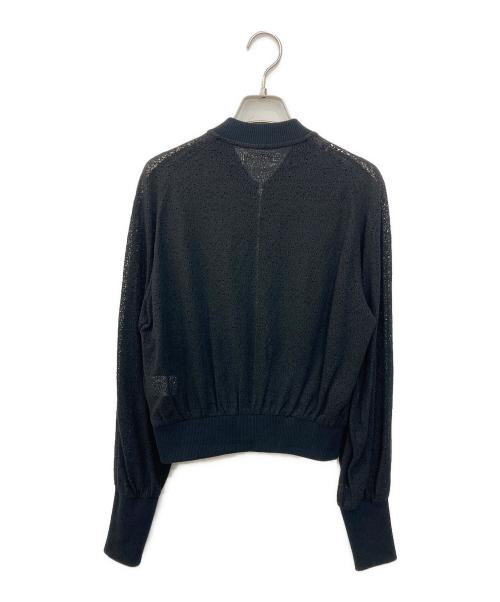 MACPHEE（マカフィー）MACPHEE (マカフィー) リンクルレース ジップアップブルゾン ブラック サイズ:SIZE 36の古着・服飾アイテム