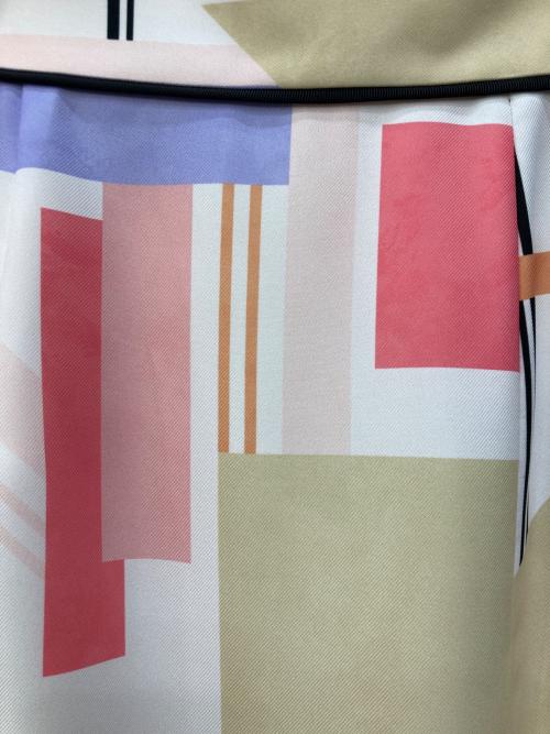 Pinky & Dianne（ピンキーアンドダイアン）Pinky & Dianne (ピンキーアンドダイアン) カラーブロックプリントスカート マルチカラー サイズ:SIZE 34の古着・服飾アイテム