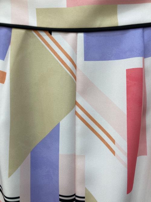 Pinky & Dianne（ピンキーアンドダイアン）Pinky & Dianne (ピンキーアンドダイアン) カラーブロックプリントスカート マルチカラー サイズ:SIZE 34の古着・服飾アイテム