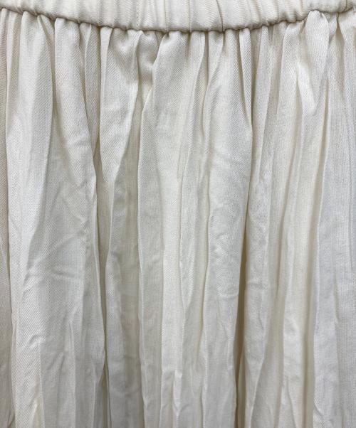 Mila Owen（ミラオーウェン）Mila Owen (ミラオーウェン) ウールワッシャーロングSK ホワイト サイズ:SIZE 1の古着・服飾アイテム