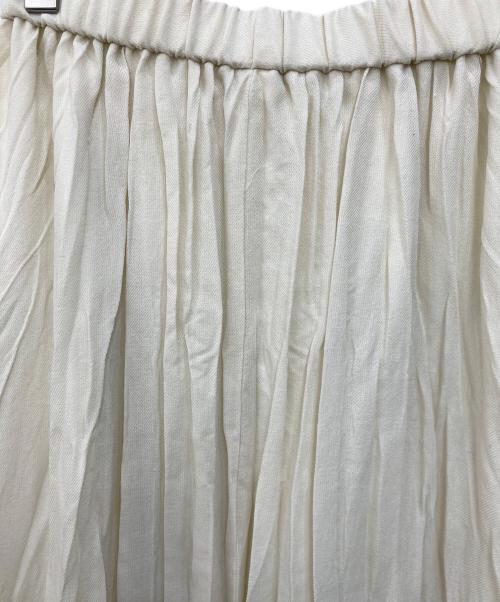 Mila Owen（ミラオーウェン）Mila Owen (ミラオーウェン) ウールワッシャーロングSK ホワイト サイズ:SIZE 1の古着・服飾アイテム