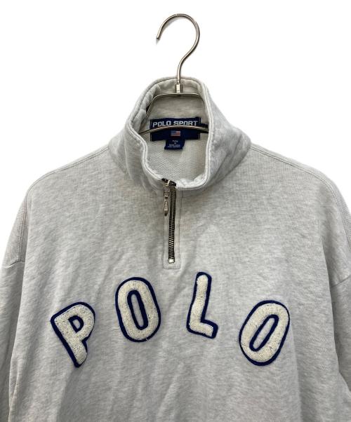 POLO SPORT（ポロスポーツ）POLO SPORT (ポロスポーツ) ハーフジップスウェット グレー サイズ:Mの古着・服飾アイテム