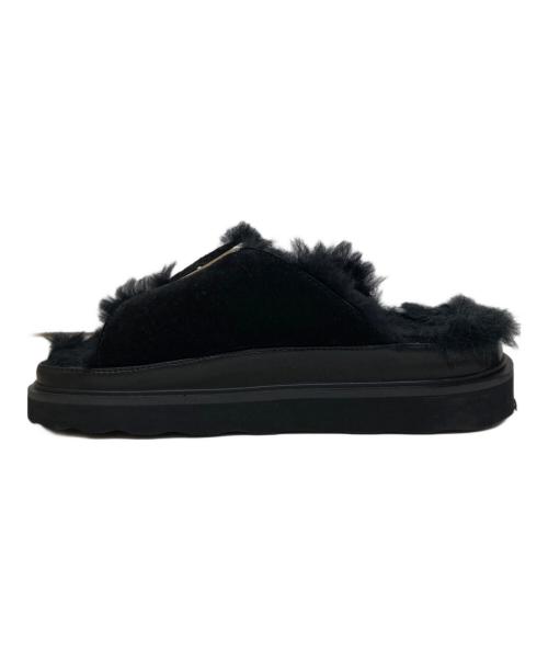 MOHI（モヒ）MOHI (モヒ) ファーサンダル ブラック サイズ:37の古着・服飾アイテム