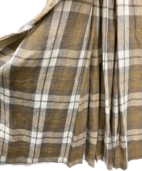 O'NEIL OF DUBLIN（オニールオブダブリン）O'NEIL OF DUBLIN (オニールオブダブリン) リネンラップスカート ブラウン サイズ:Sの古着・服飾アイテム