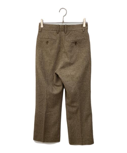 BEAMS BOY（ビームスボーイ）BEAMS BOY (ビームスボーイ) ヘリンボーン ツイル スラックス ブラウン サイズ:SIZE 0の古着・服飾アイテム