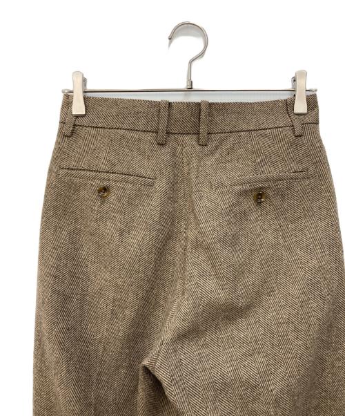 BEAMS BOY（ビームスボーイ）BEAMS BOY (ビームスボーイ) ヘリンボーン ツイル スラックス ブラウン サイズ:SIZE 0の古着・服飾アイテム