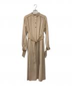 UNITED TOKYOユナイテッドトーキョー）の古着「スタンドカラーシャーリングワンピース」｜ベージュ