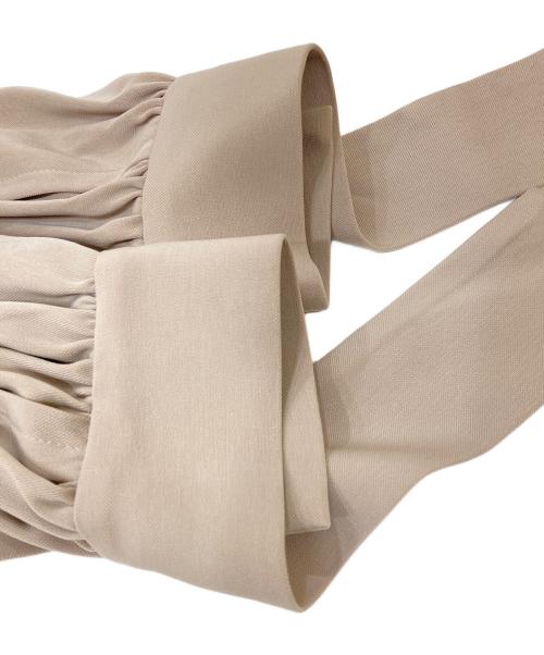 UNITED TOKYO（ユナイテッドトーキョー）UNITED TOKYO (ユナイテッドトーキョー) スタンドカラーシャーリングワンピース ベージュ サイズ:SIZE 0の古着・服飾アイテム