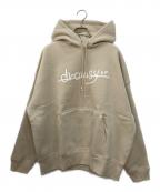 drowsyドロージー）の古着「FRONT SIMPLE LOGO HOODIE」｜ベージュ