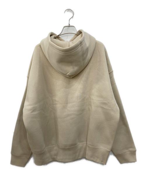 drowsy（ドロージー）drowsy (ドロージー) FRONT SIMPLE LOGO HOODIE ベージュ サイズ:Mの古着・服飾アイテム